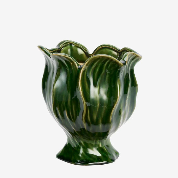 Madam Stoltz - Stoneware Flowerpot (Green)