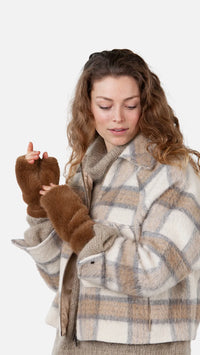 Britamu Fingerless Gloves - Brown