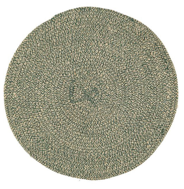 38cm Jute Placemat In Olive/Natural, 1 Mat
