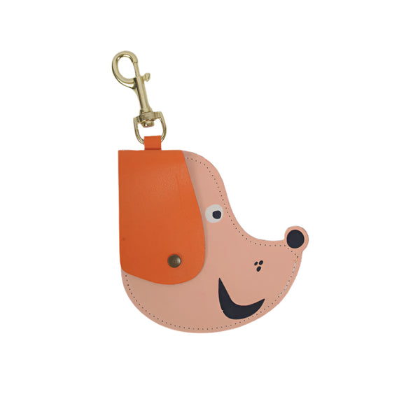 Doggy Bag Holder - Pale Pink/Orange