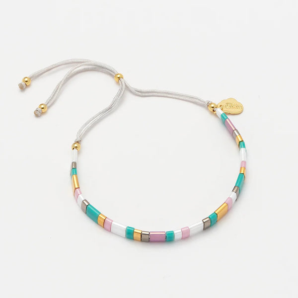 Pastel Tila Beads Slider Bracelet
