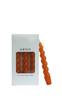 MÆGEN - MÆGEN Spiral Taper Candles - 3 Pack - Tangerine