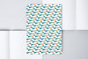 Ola - Limited Edition - A5 Layflat Notebook Ruled Pages - Enid print Turquoise/Red