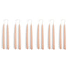 Set of 12 Mini Conical Candle - Light Rose
