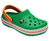 Crocs - Kids - Crocband Clog - Grass Green/White/Blazing Orange