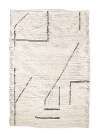 HK Living, hand woven cotton rug cream/charcoal (200x300)