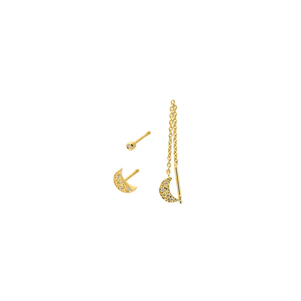 Moonlight Earring Box 3 - Gold Plated