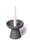Aery - Porcini Charcoal Candle Holder in Matte Clay (Medium)