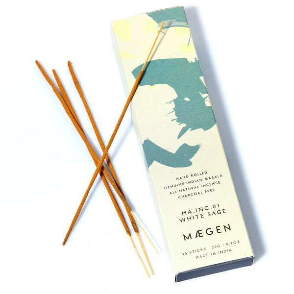 Mægen - Incense Sticks - White Sage Genuine Indian Masala