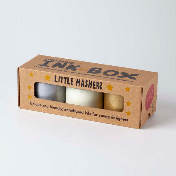 Little Mashers - Eco Fabric Inks - Gold, Silver, Glow