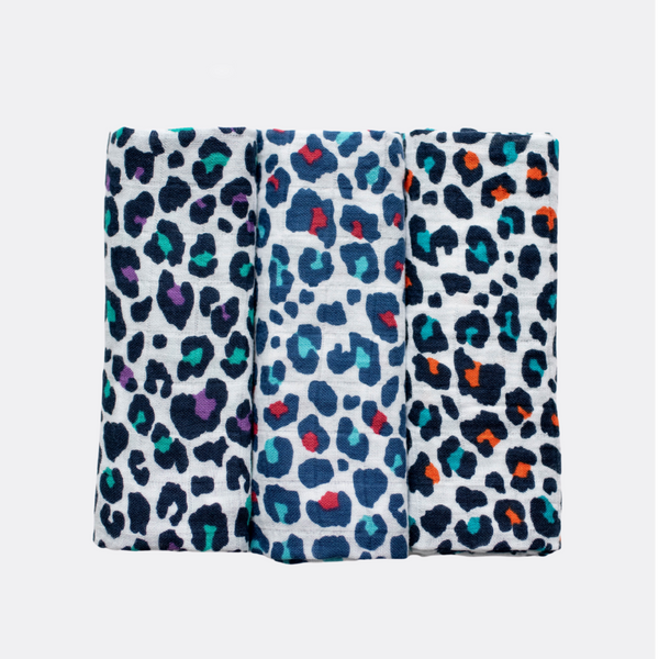 ETTA LOVES - LEOPARDETTA LOVES - PRINT SENSORY MUSLIN 3-PACK