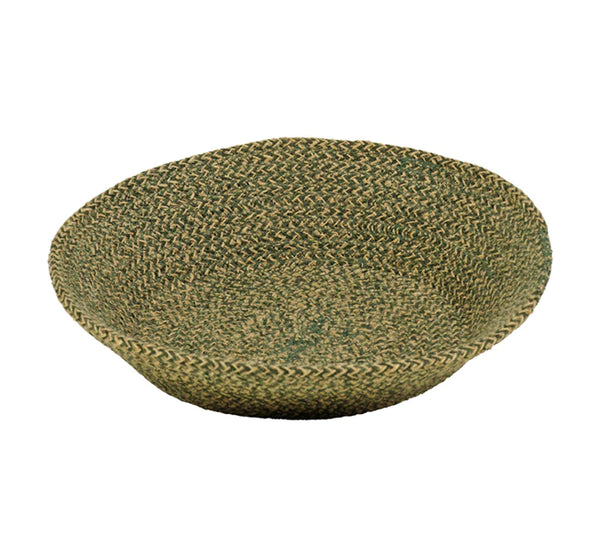 Jute Large Serving Basket in Olive, 28 cm