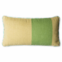 HK LIVING  - Hand Woven Wool Cushion - Green (38X74)