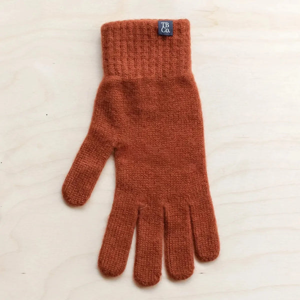 TBCo - Cashmere & Merino Gloves in Rust - Small