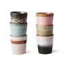 HK Living, 70s ceramics: coffee mugs (set of 6)