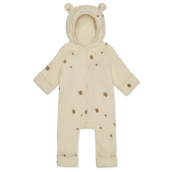 Konges Sløjd - Newborn Onesie w Hood - Lemons