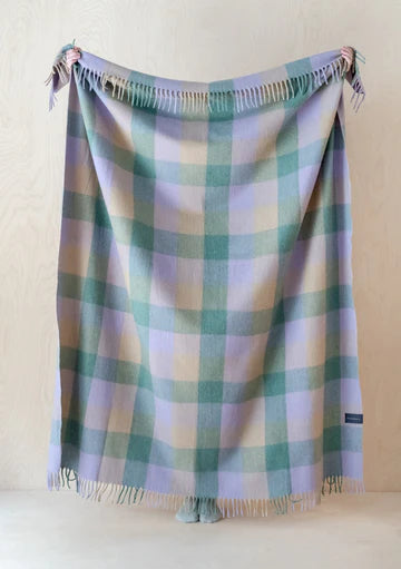 Recycled Wool Blanket- Thistle Meadow Check