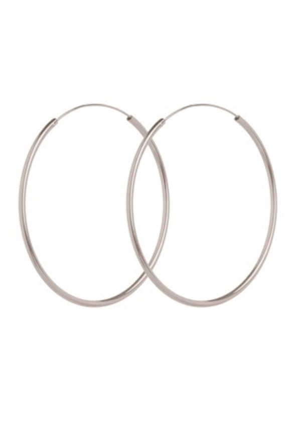 Plain Hoops - Silver