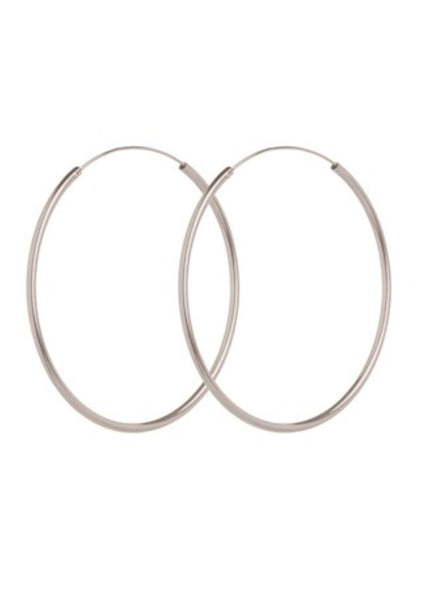 Plain Hoops - Silver