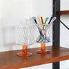 Glass Twirl - Orange - Set of 2