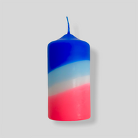 Pink Stories - Dip Dye Neon Pillar Candle