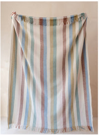 TBCo - Recycled Wool Blanket in Rainbow Stripe