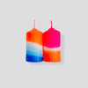 Pink Stories - Dip Dye Neon Candles - Set of Two - Cotton Candy