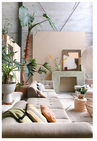 Hand Woven Cotton Rug - Cream/Charcoal