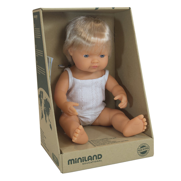 Miniland - Toddler Doll caucasian boy 38CM