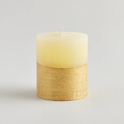 Inspiritus Gold Dipped Pillar Candle
