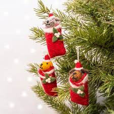 Swaddling Puppies with Mistletoes - Decoration
