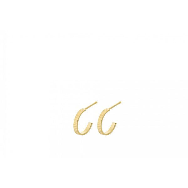 Sea Reflection Mini Hoop - Gold Plated