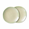 HKliving - 70s Ceramics: Side plates, pistachio (set of 2)