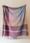 TBCo - Recycled Wool Blanket in Berry Oversized Patchwork Check
