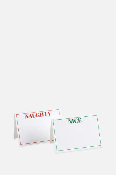 Caspari - Place cards Naughty or Nice,
