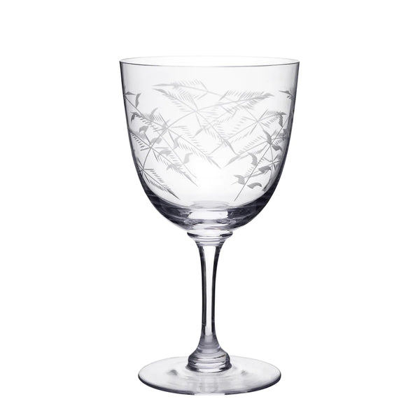Wine Glasses with Fern Design - Set of 2