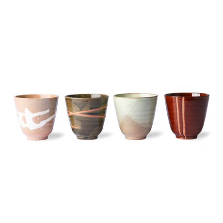 Japanese Yunomi Mugs - Set of 4