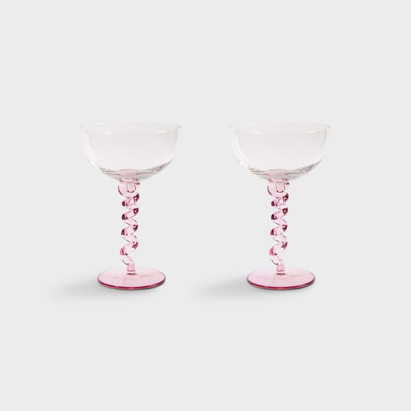 Coupe Spiral - Pink - Set of 2
