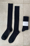 Schoolgirl Socks - Merino Wool Blend: Black