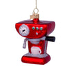 Vondels - Christmas Ornament Glass Red Coffee Machine H9cm