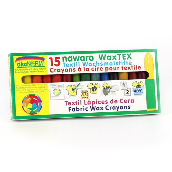 okoNORM Nawaro Wax Tex, Textile Wax Cayons 15 Colour Pack