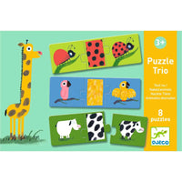 Djeco - Puzzle Trio - Naked Animals
