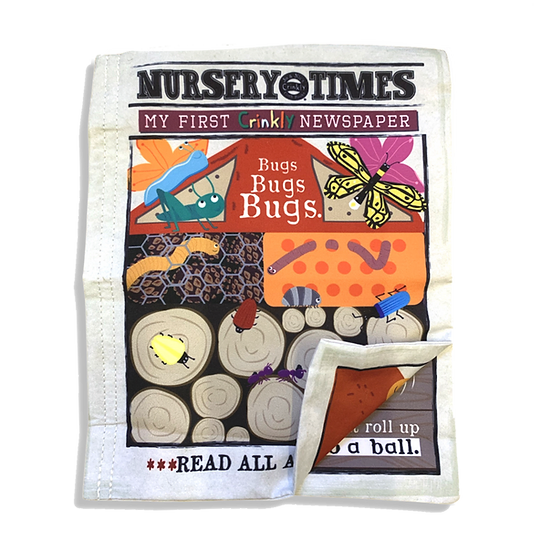 Crinkly Cloth Newspaper - Bugs