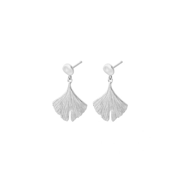 Biloba Earrings - Silver