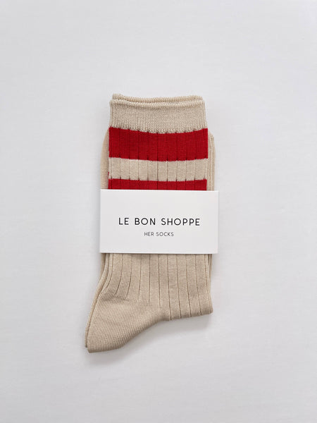 Le Bon Shoppe - Her Socks - Varsity Red