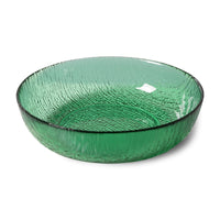 HK Living - The Emeralds: Glass Salad Bowl, Green