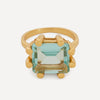 Shyla - Square Claw Ring - Light Blue