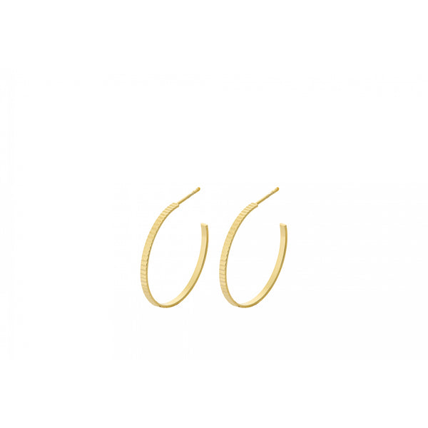 Sea Reflection Large Hoops - Gold Plated