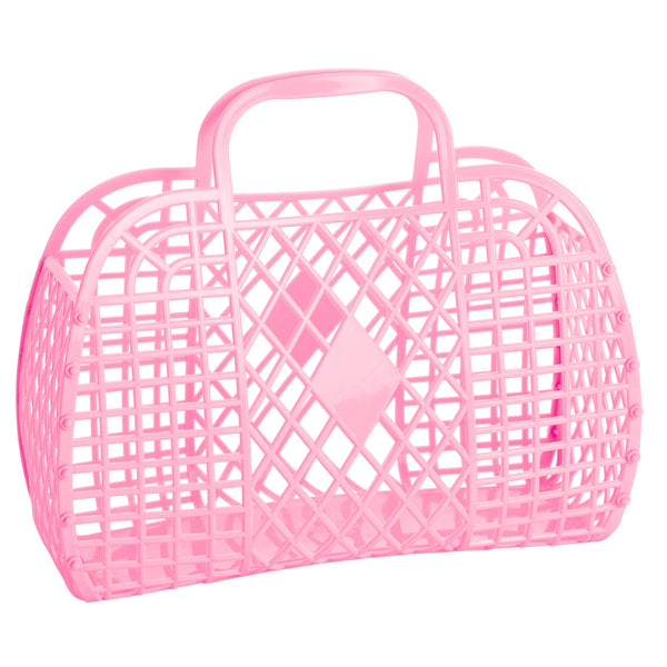 Sun Jellies - Retro Basket Jelly Bag - Bubblegum Pink - Large
