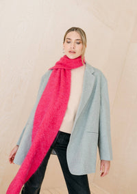 TBCo - Mohair & Wool Scarf in Magenta